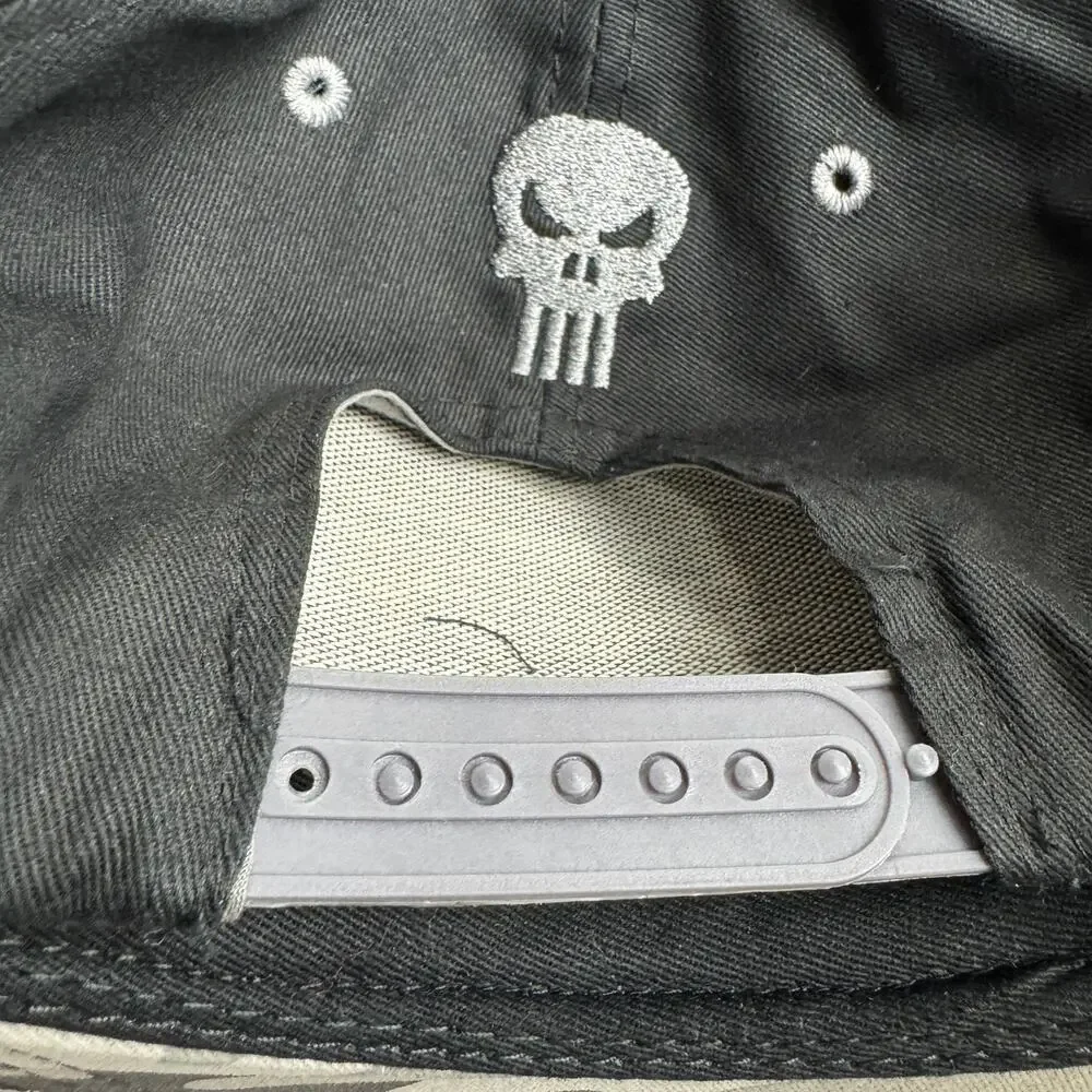 Men's Marvel Punisher Skull BlackWhite Cap Snapback Cotton Casual Outdoor Hat OS